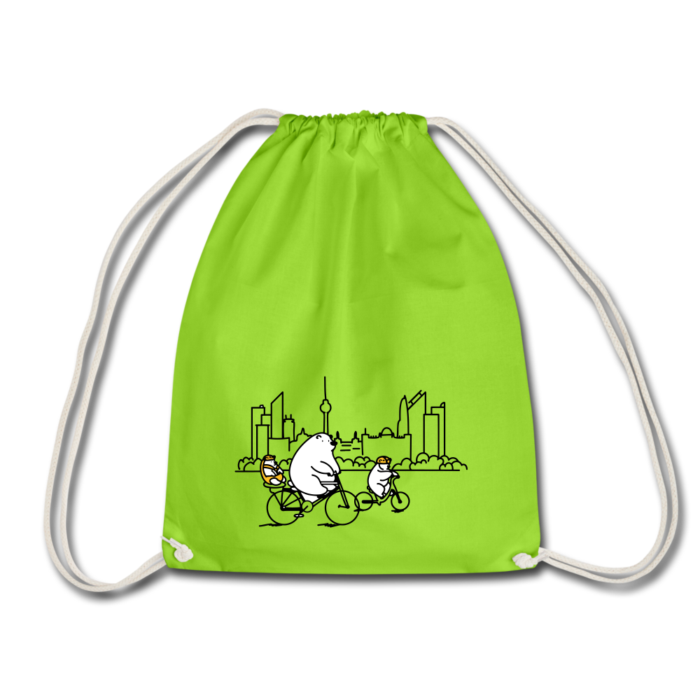 Fahrradtour Berlin - Turnbeutel - Neongrün