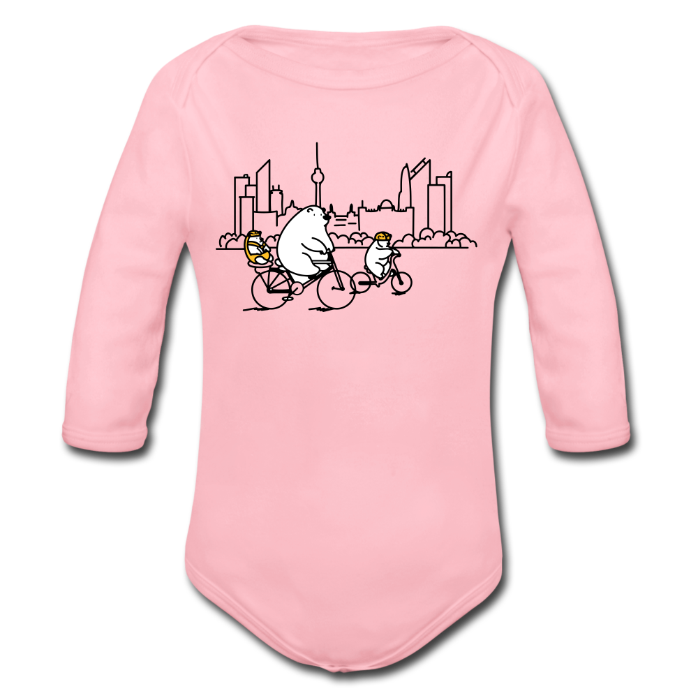 Fahrradtour Berlin - Bio-Langarmbody - Hellrosa