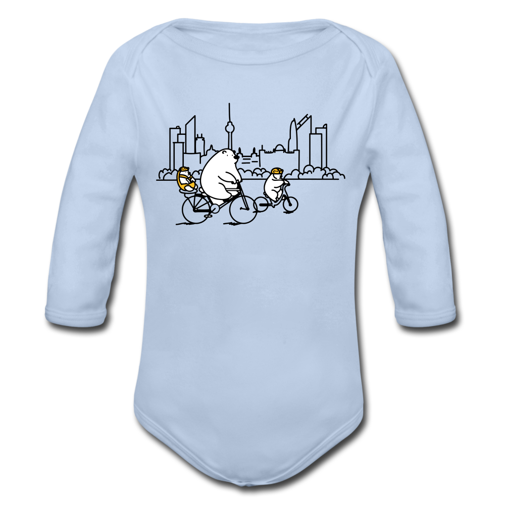 Fahrradtour Berlin - Bio-Langarmbody - Sky