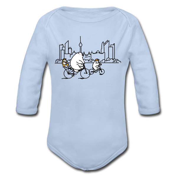 Fahrradtour Berlin - Bio-Langarmbody - Sky