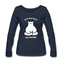 Einjeatmet - Frauen Bio Langarmshirt