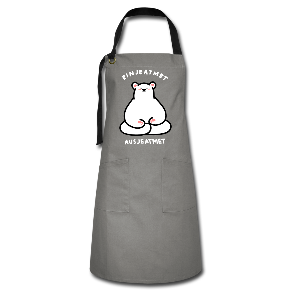 Einjeatmet - Kontrastschürze - Anthrazit/Schwarz