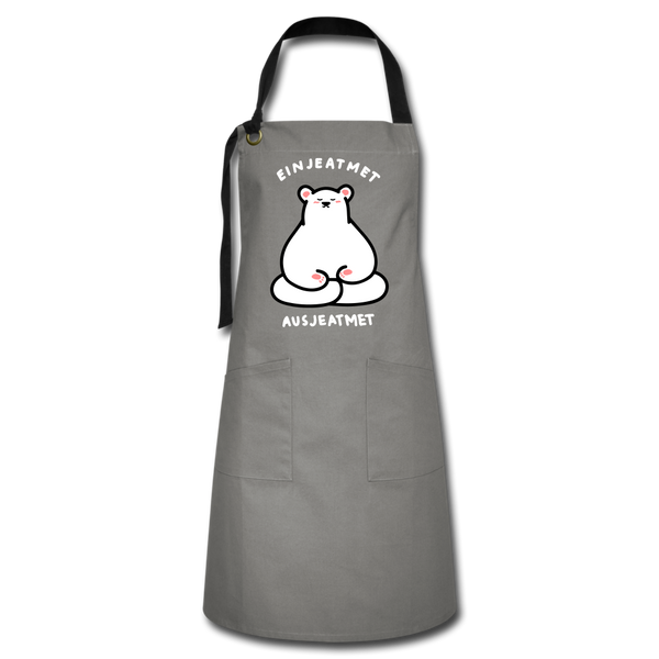 Einjeatmet - Kontrastschürze - Anthrazit/Schwarz