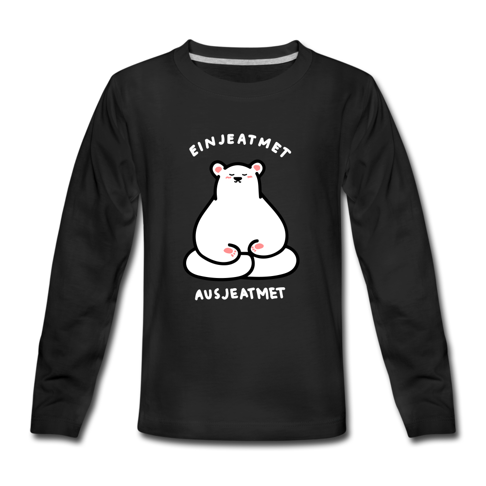 Einjeatmet - Teenager Langarmshirt - Schwarz