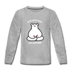 Einjeatmet - Teenager Langarmshirt - Grau meliert