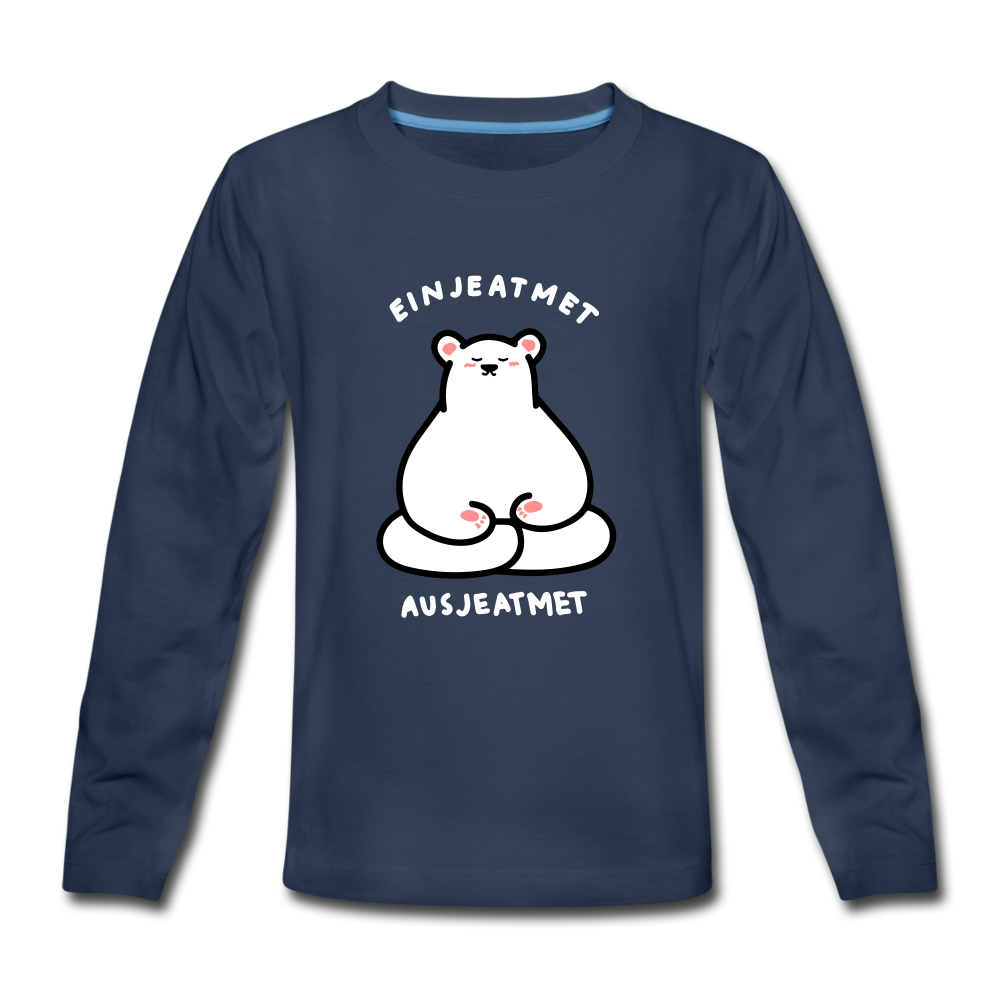 Einjeatmet - Teenager Langarmshirt - Navy
