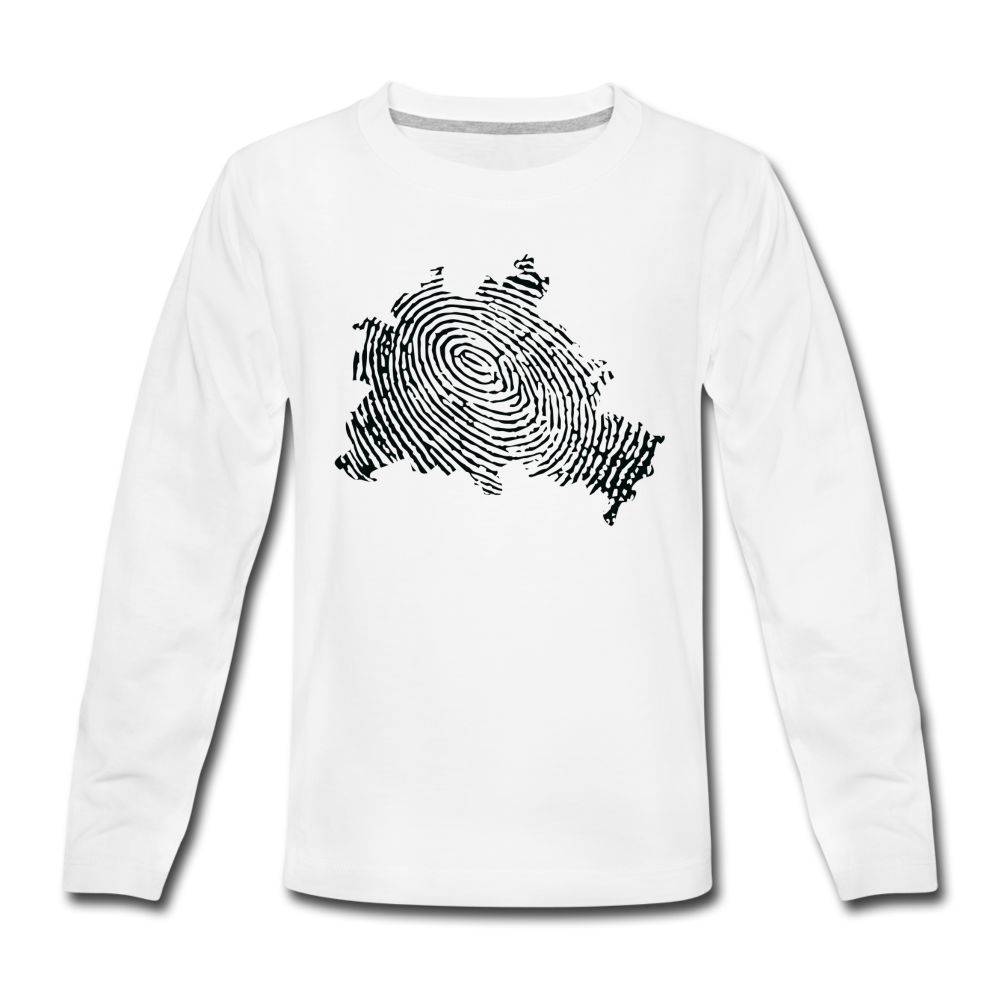 Berliner Finger - Kinder Langarmshirt - Weiß