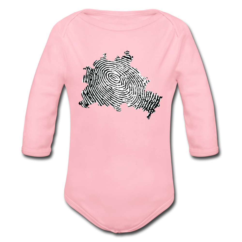 Berliner Finger - Bio-Langarmbody - Hellrosa