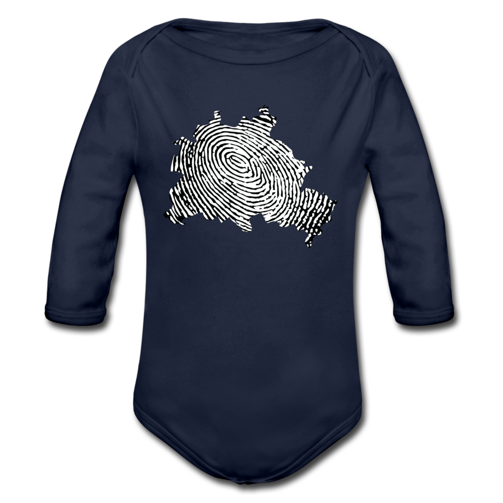 Berliner Finger - Bio-Langarmbody - Dunkelnavy