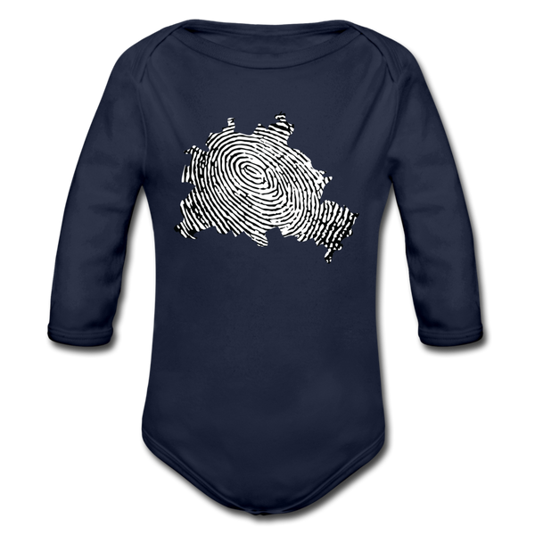 Berliner Finger - Bio-Langarmbody - Dunkelnavy