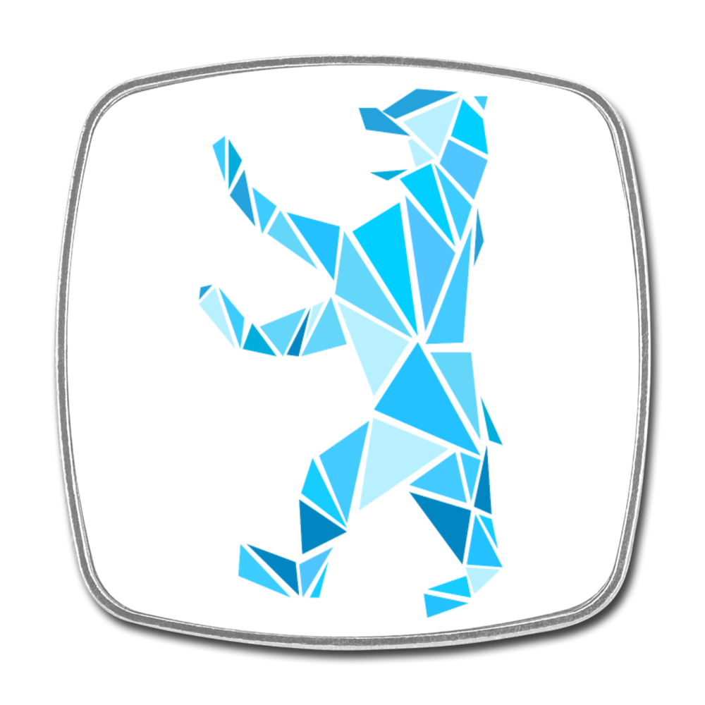 Berliner Bär Geometrie - Kühlschrankmagnet - Weiß