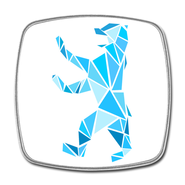 Berliner Bär Geometrie - Kühlschrankmagnet - Weiß