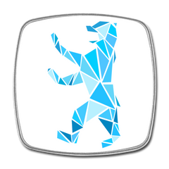 Berliner Bär Geometrie - Kühlschrankmagnet