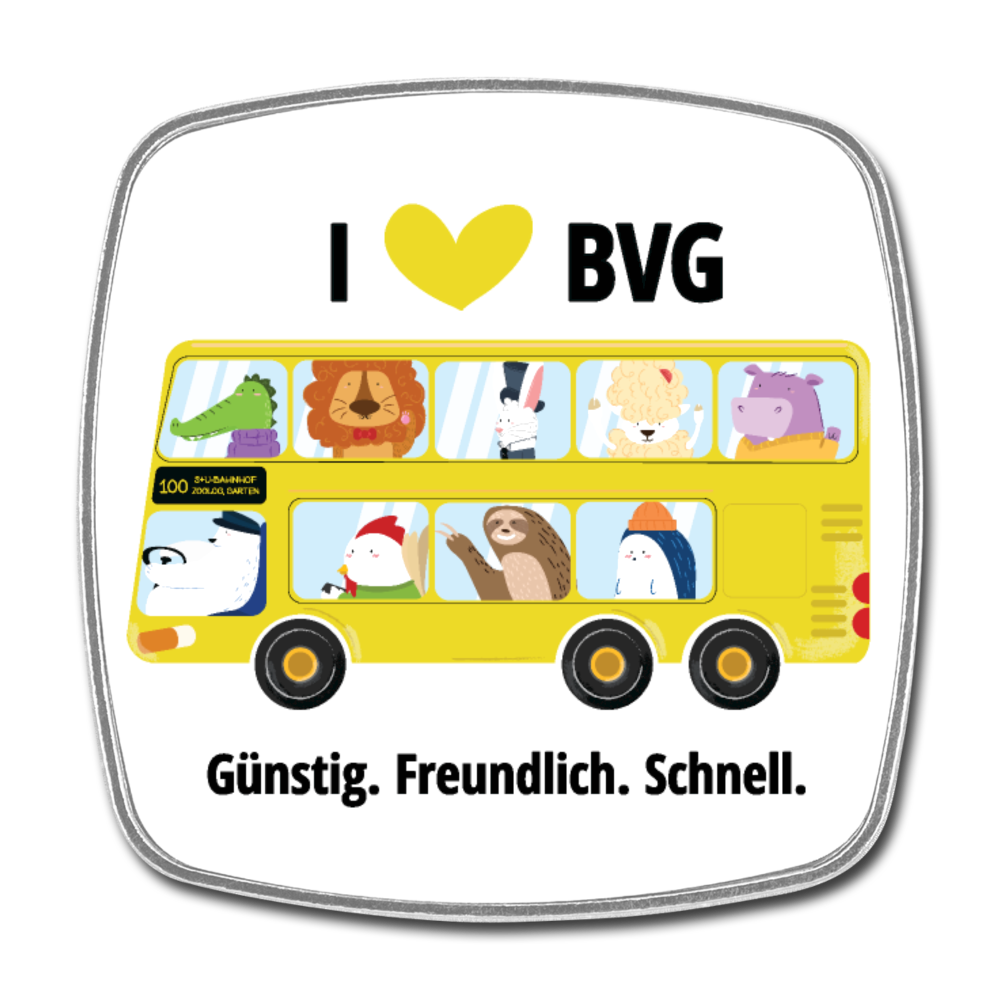 I love BVG - Kühlschrankmagnet - Weiß