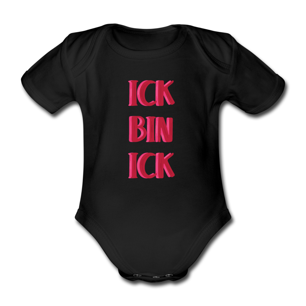 Ick bin Ick! - Bio-Kurzarmbody - Schwarz