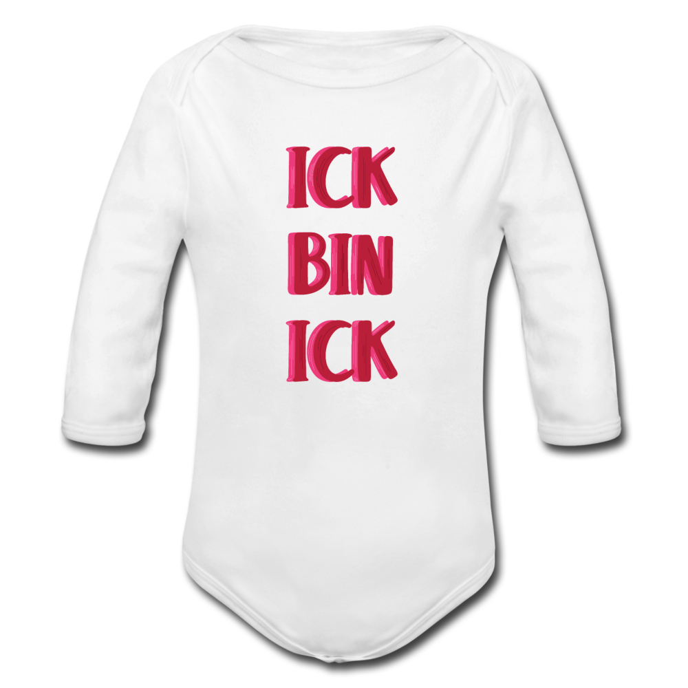 Ick bin Ick! - Bio-Langarmbody - Weiß