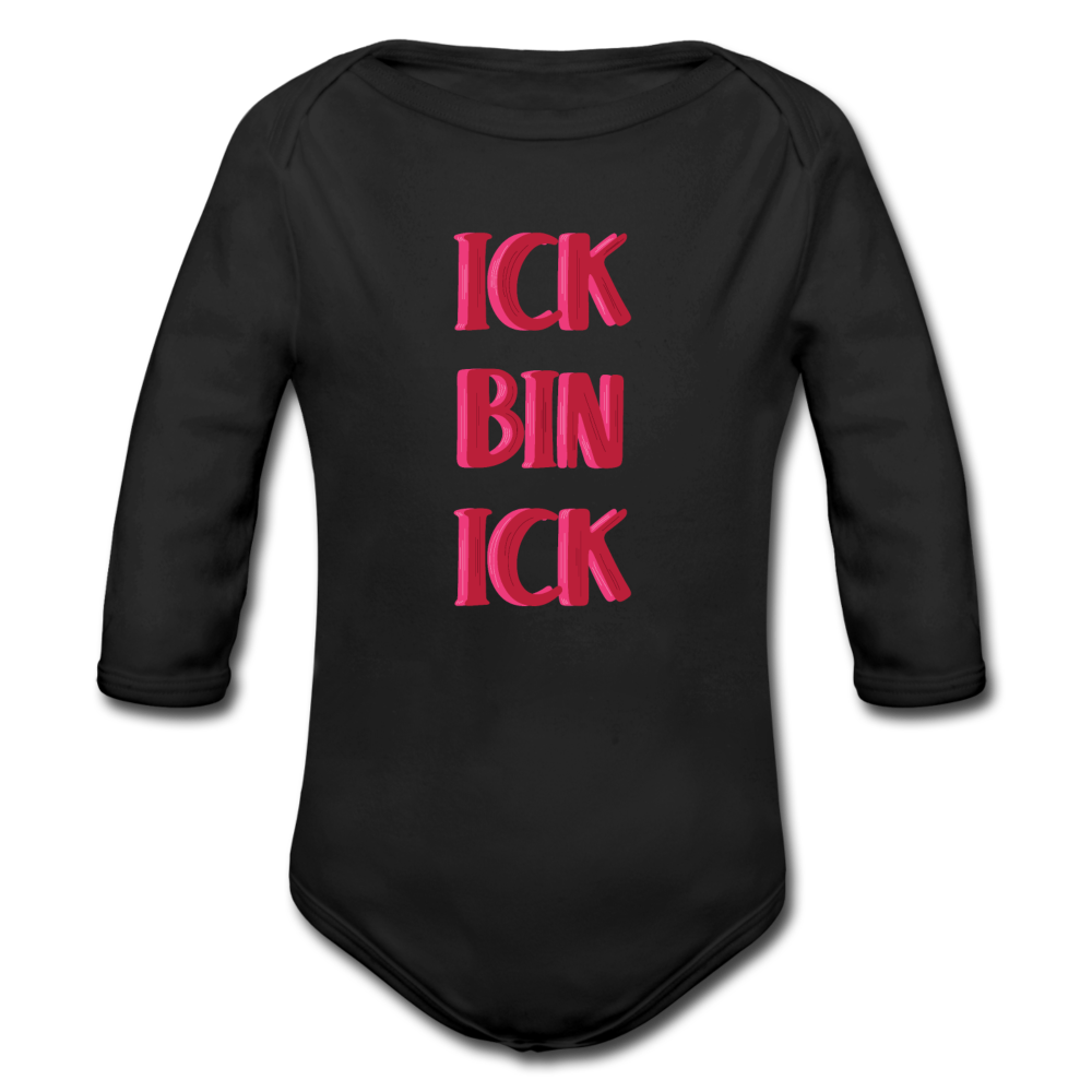 Ick bin Ick! - Bio-Langarmbody - Schwarz