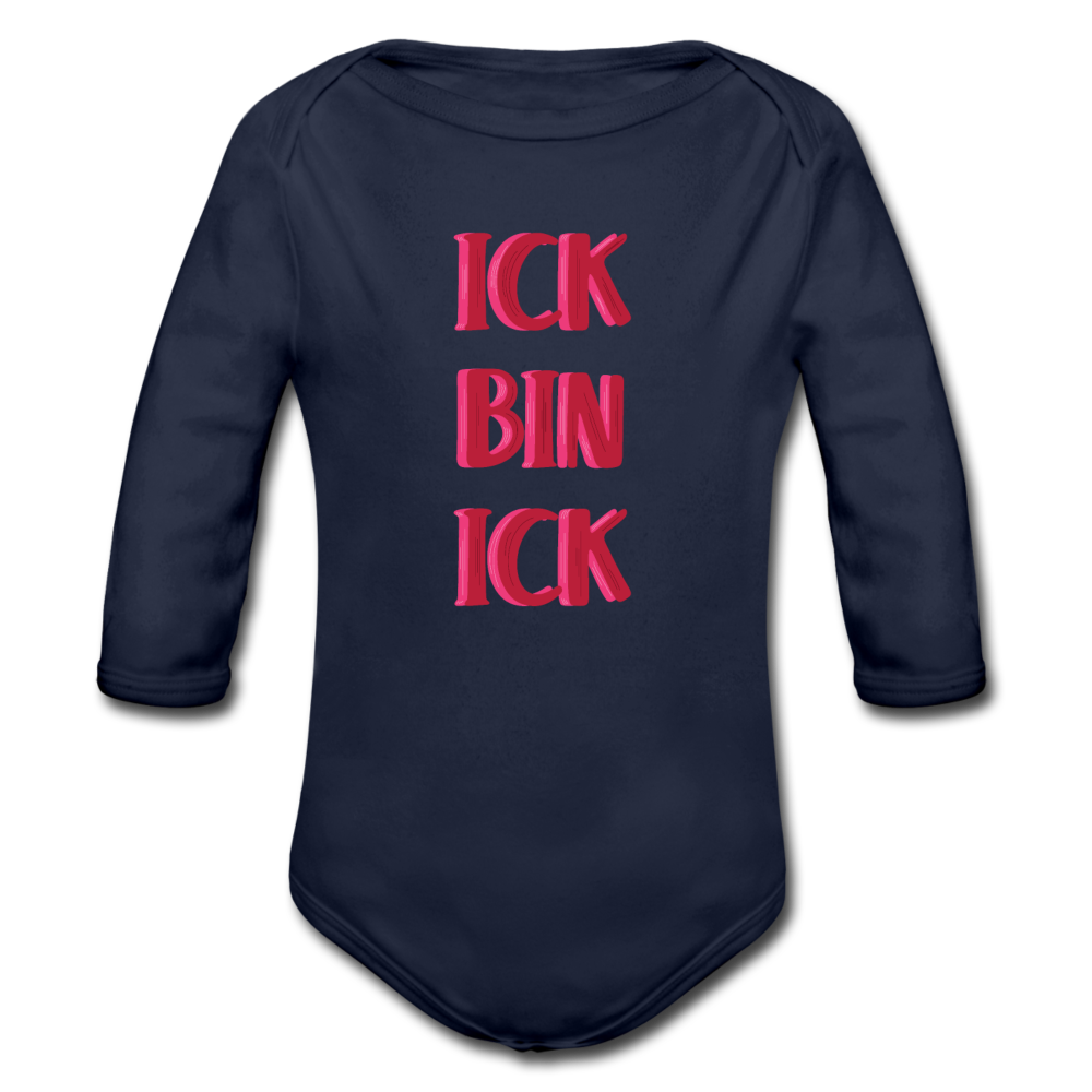 Ick bin Ick! - Bio-Langarmbody - Dunkelnavy