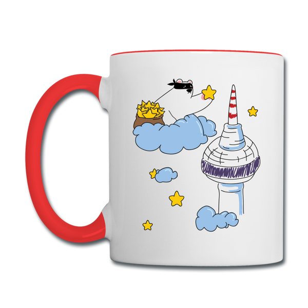 Berliner Bär bei Nacht - Tasse zweifarbig