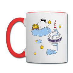 Berliner Bär bei Nacht - Tasse zweifarbig