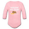 Motivation Wird Jeladen Warten - Bio-Langarmbody - Hellrosa