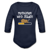 Motivation Wird Jeladen Warten - Bio-Langarmbody - Dunkelnavy