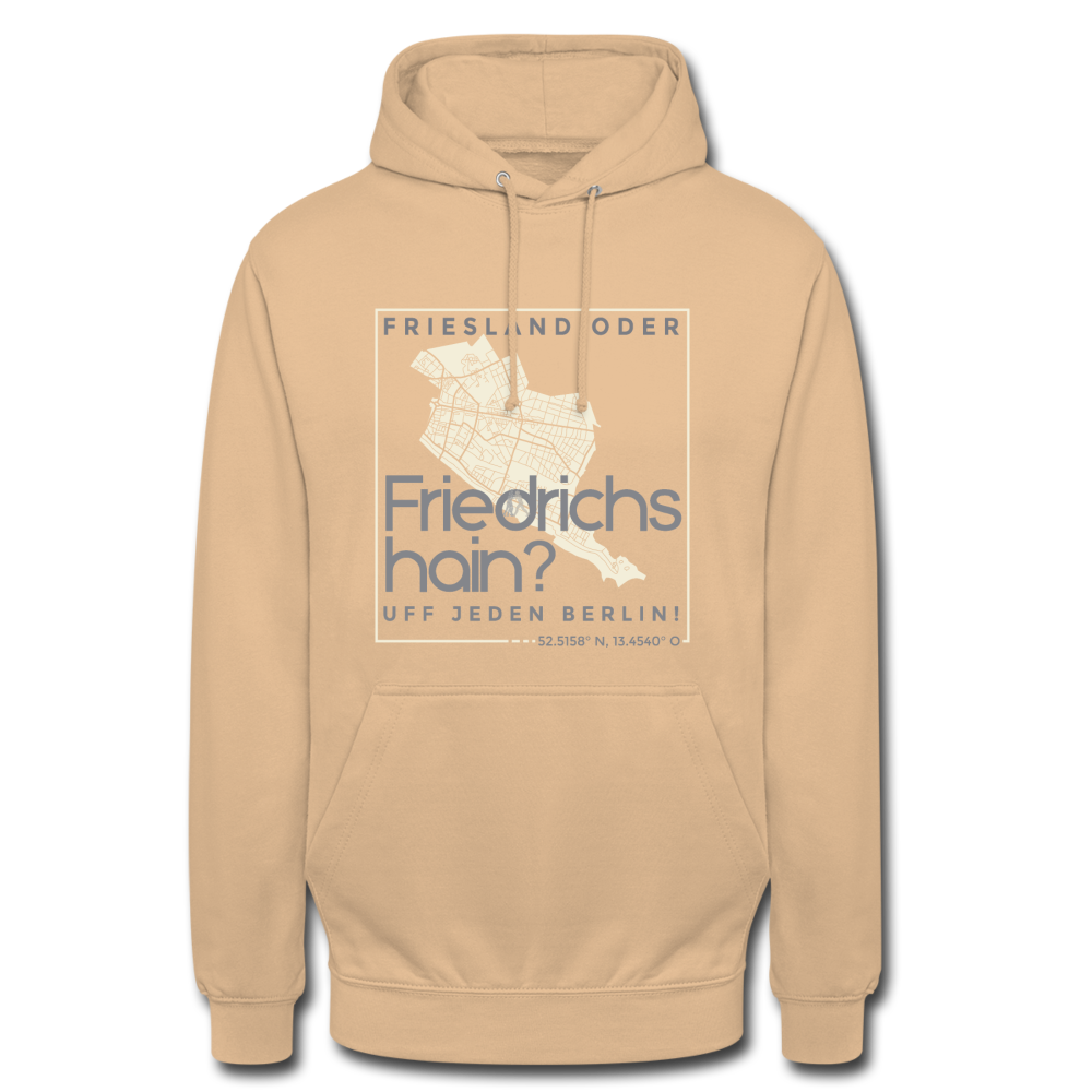 Friesland oder Friedrichshain - Unisex Hoodie - Beige