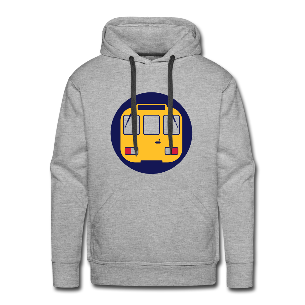 U-Bahntunnel - Männer Premium Hoodie - Grau meliert