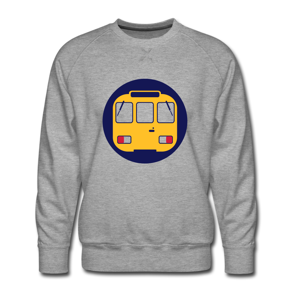 U-Bahntunnel - Männer Premium Sweatshirt - Grau meliert
