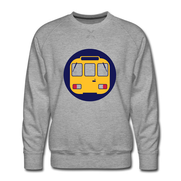 U-Bahntunnel - Männer Premium Sweatshirt - Grau meliert