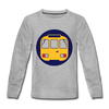 U-Bahntunnel - Kinder Langarmshirt - Grau meliert
