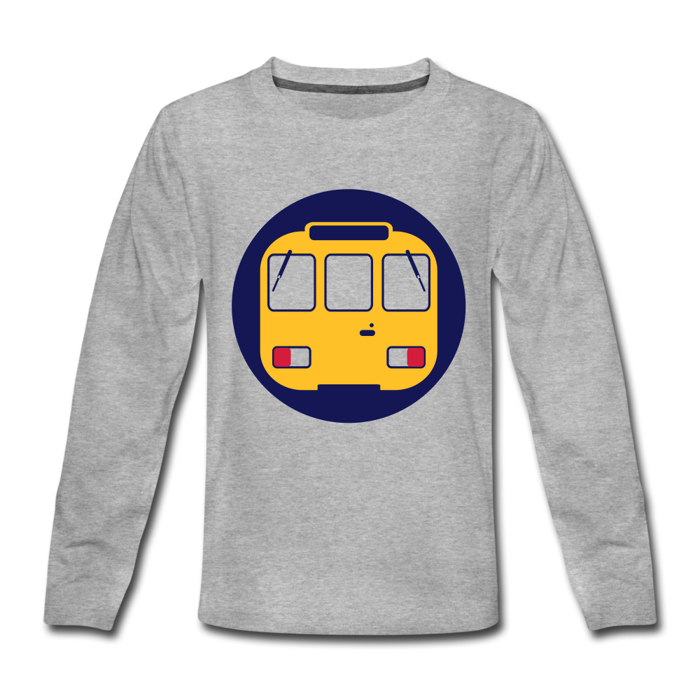 U-Bahntunnel - Kinder Langarmshirt - Grau meliert