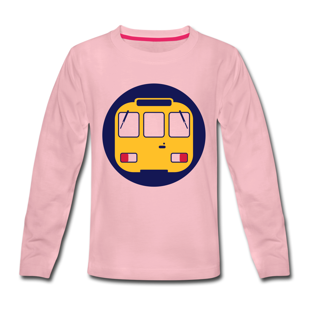 U-Bahntunnel - Kinder Langarmshirt - Hellrosa