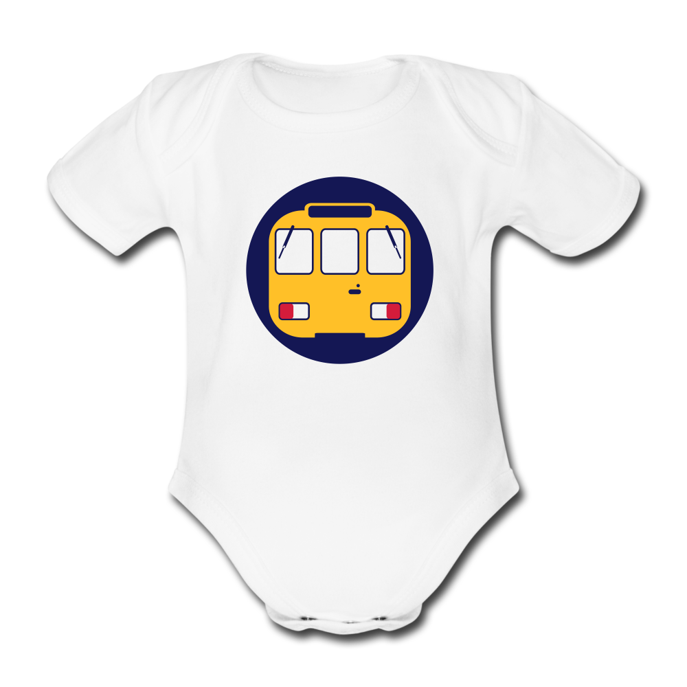 U-Bahntunnel - Bio-Kurzarmbody - Weiß