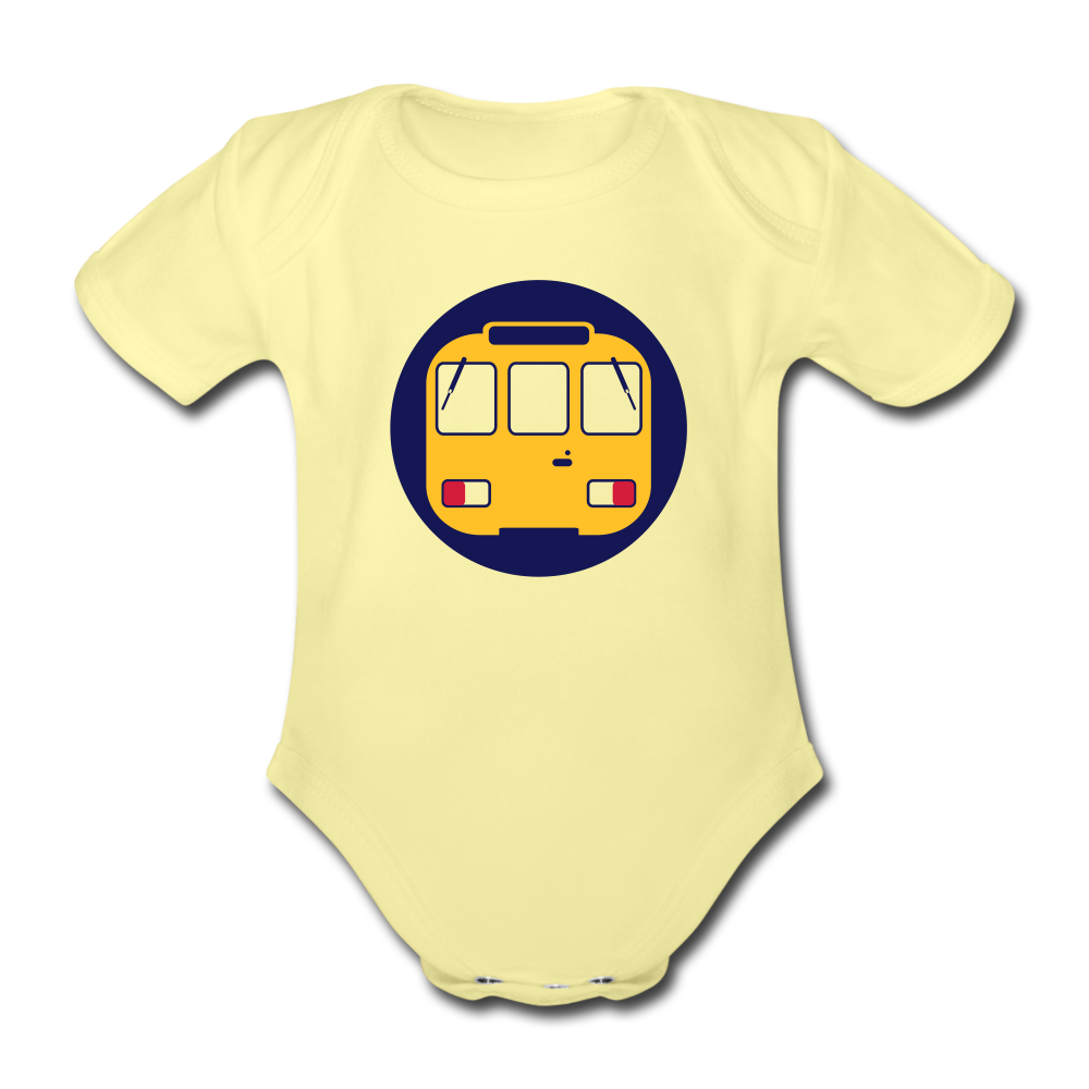 U-Bahntunnel - Bio-Kurzarmbody - Hellgelb