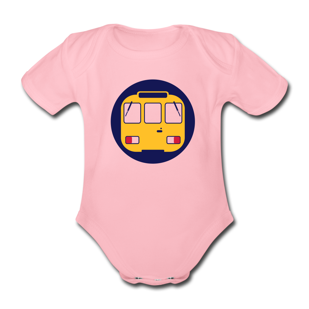 U-Bahntunnel - Bio-Kurzarmbody - Hellrosa