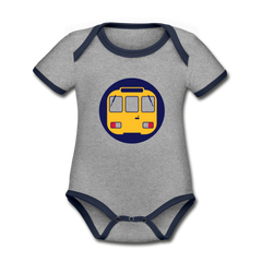 U-Bahntunnel - Baby Bio-Kurzarm-Kontrastbody