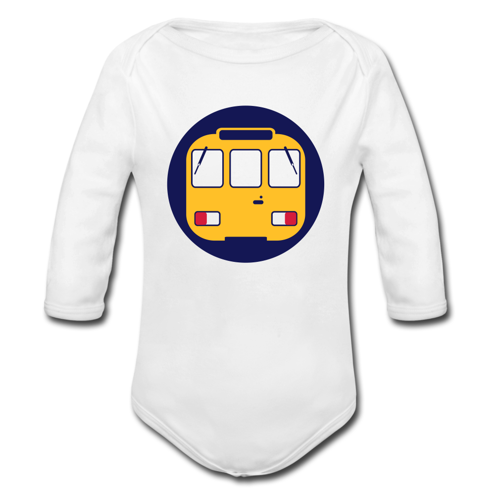 U-Bahntunnel - Bio-Langarmbody - Weiß