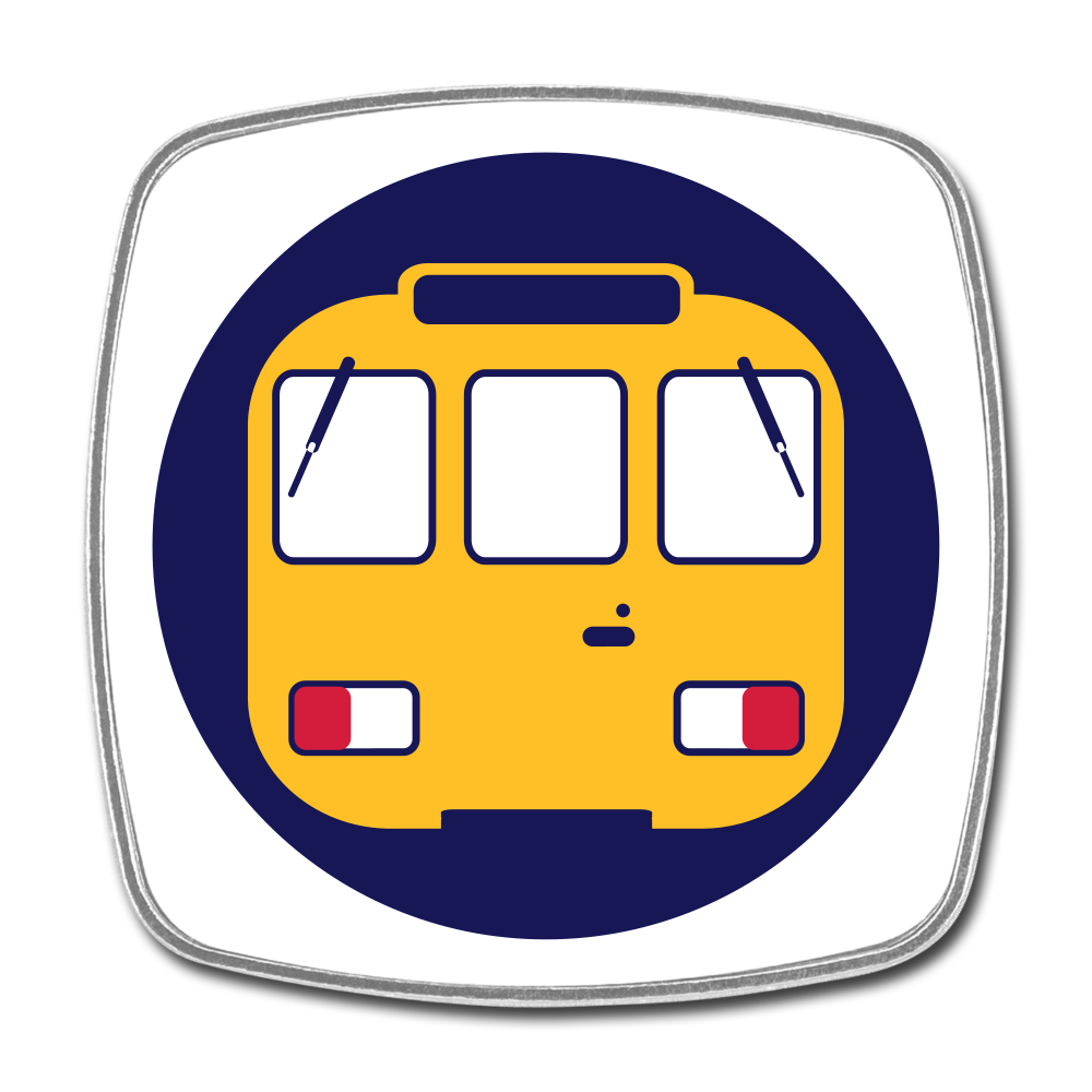 U-Bahntunnel - Kühlschrankmagnet - Weiß