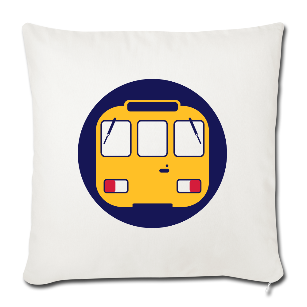 U-Bahntunnel - Sofakissen mit Füllung (45 x 45 cm) - Naturweiß