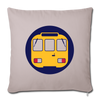U-Bahntunnel - Sofakissen mit Füllung (45 x 45 cm) - helles Taupe