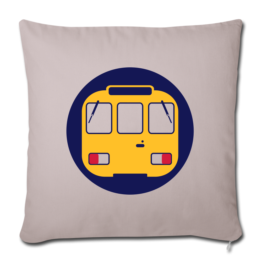 U-Bahntunnel - Sofakissen mit Füllung (45 x 45 cm) - helles Taupe