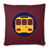 U-Bahntunnel - Sofakissen mit Füllung (45 x 45 cm) - Burgunderrot