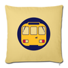 U-Bahntunnel - Sofakissen mit Füllung (45 x 45 cm) - Hellgelb