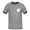 Schnauze Bär - Männer Ringer T-Shirt - Grau meliert/Schwarz