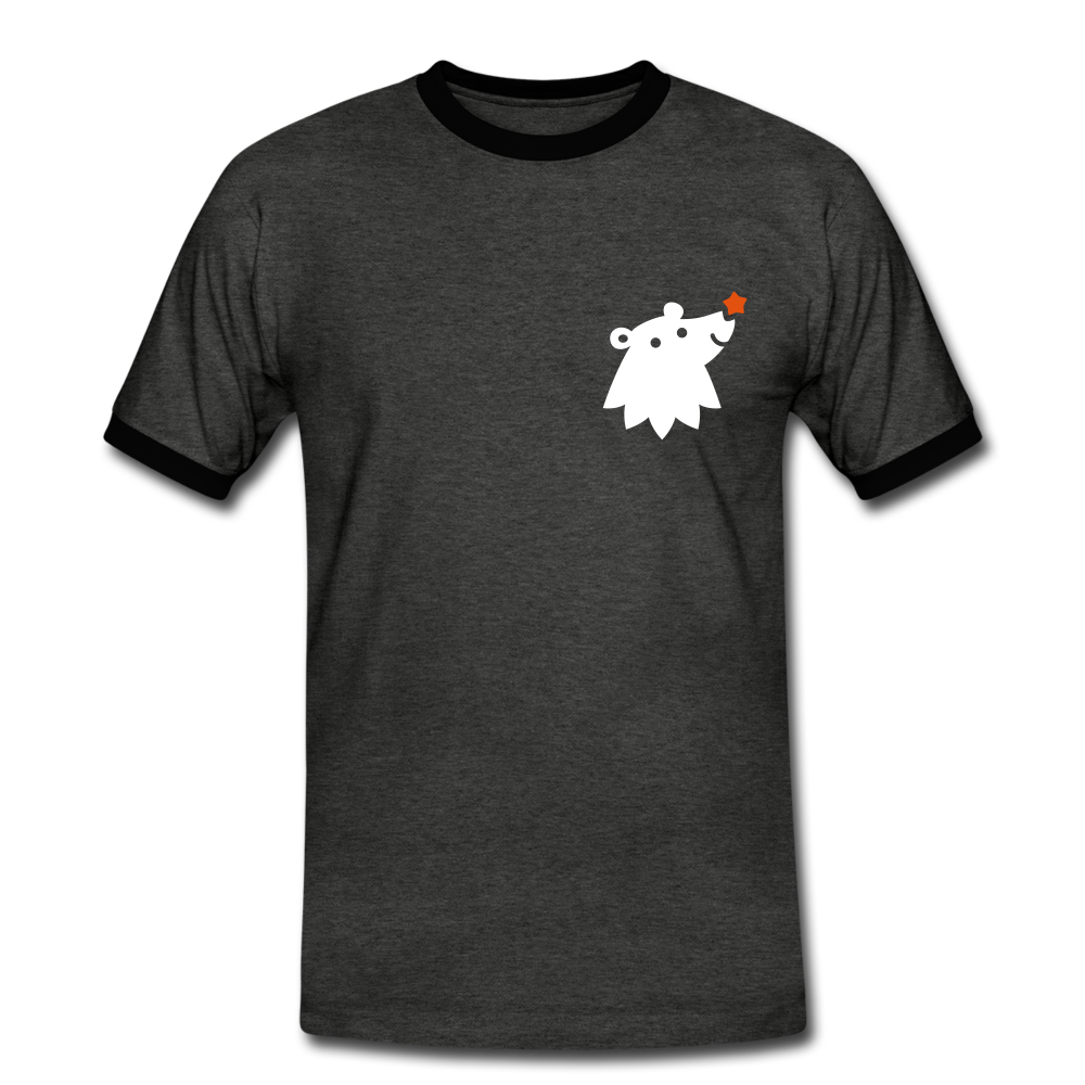 Schnauze Bär - Männer Ringer T-Shirt - Anthrazit/Schwarz