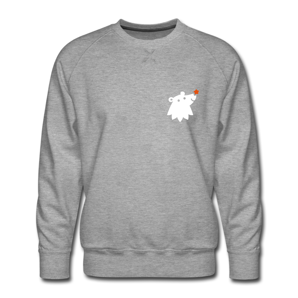 Schnauze Bär - Männer Premium Sweatshirt - Grau meliert