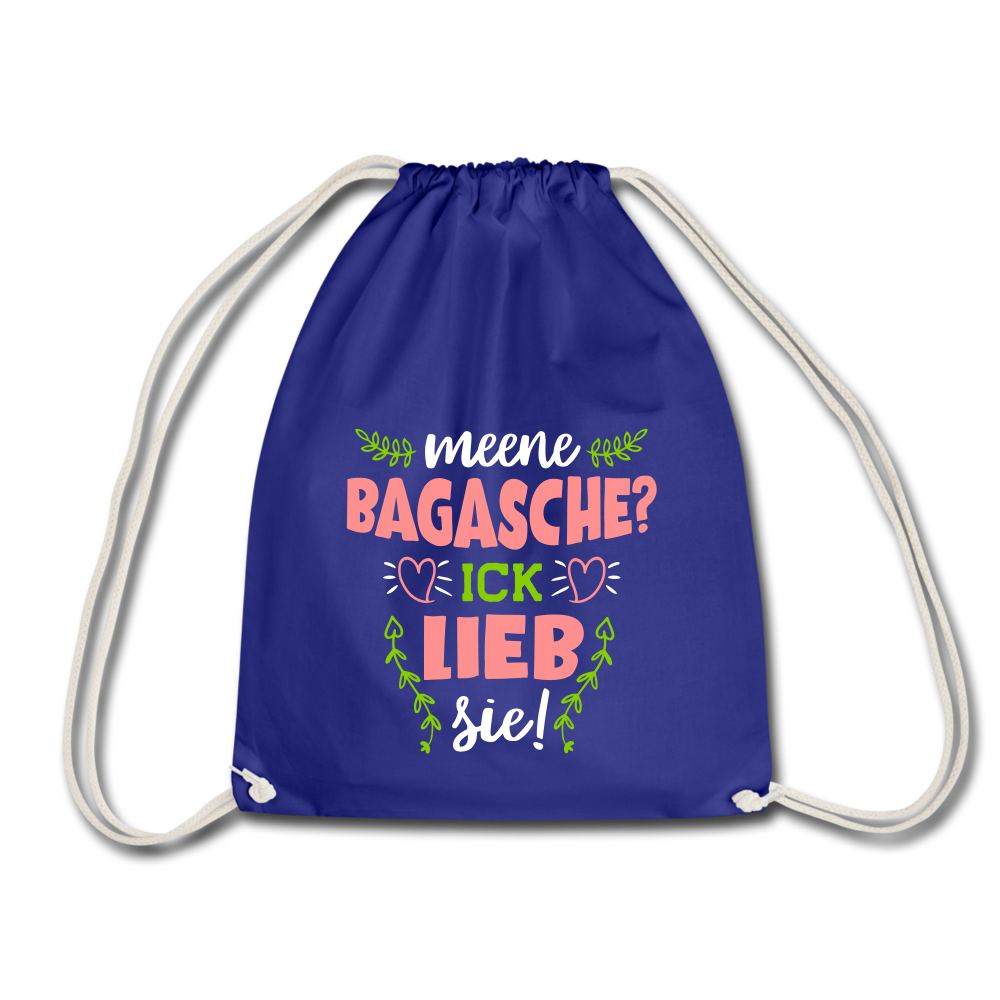 Meene Bagasche Ick Lieb Sie - Turnbeutel - Königsblau