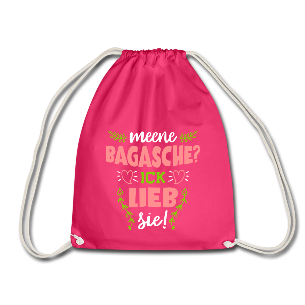 Meene Bagasche Ick Lieb Sie - Turnbeutel - Fuchsia