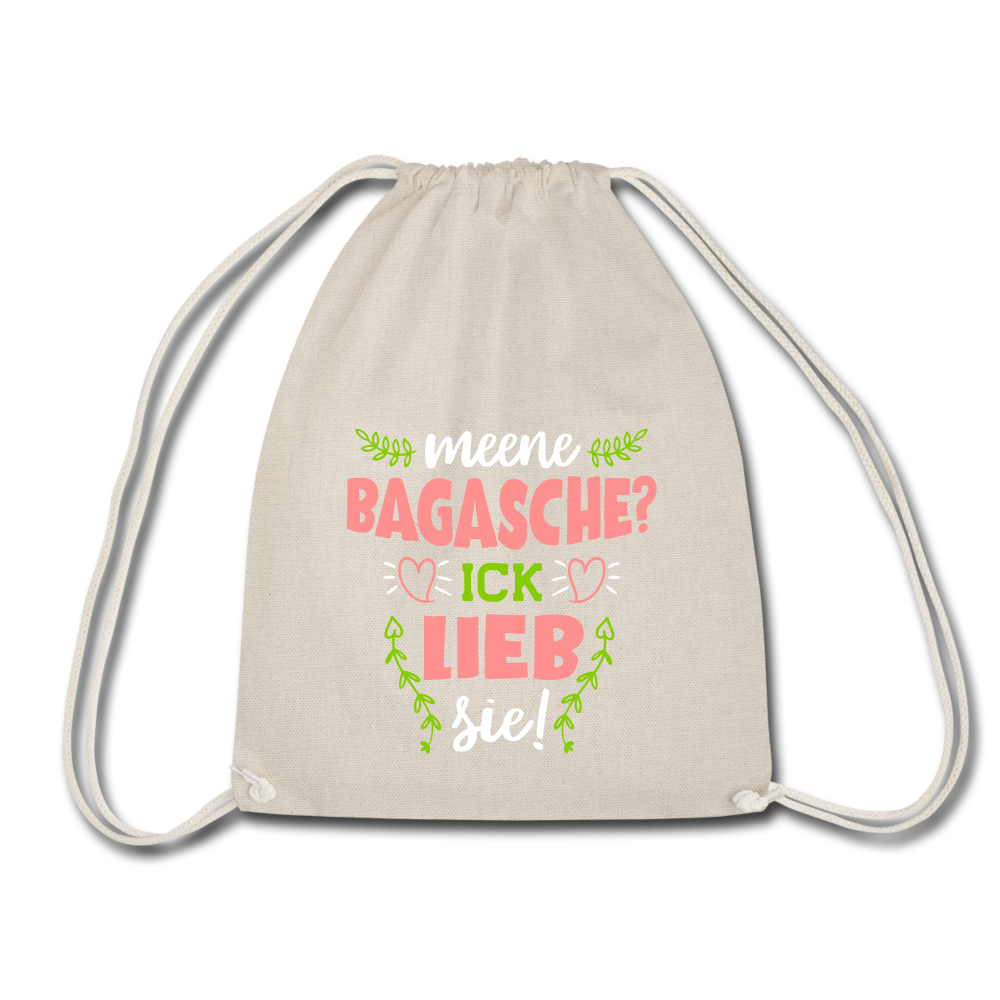 Meene Bagasche Ick Lieb Sie - Turnbeutel - Natur